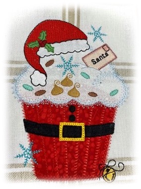 santa cupcake