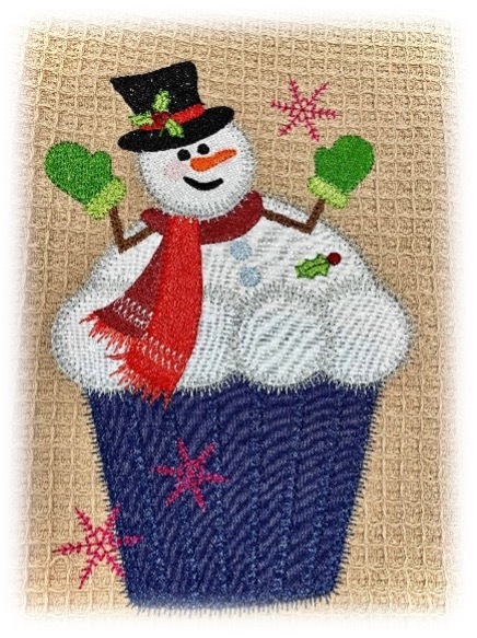 snowman cupcake