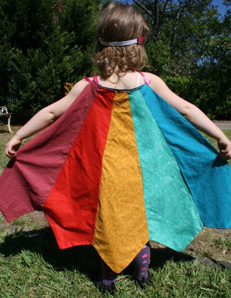 Rainbow Cape on Girl