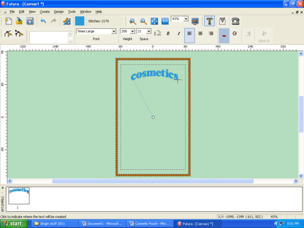 Diagram 9 Cosmetic Bag