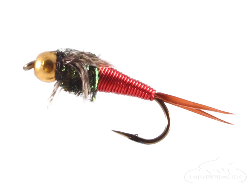 Red Copper John Nymph, Bead Head Signature Copper John Fly by