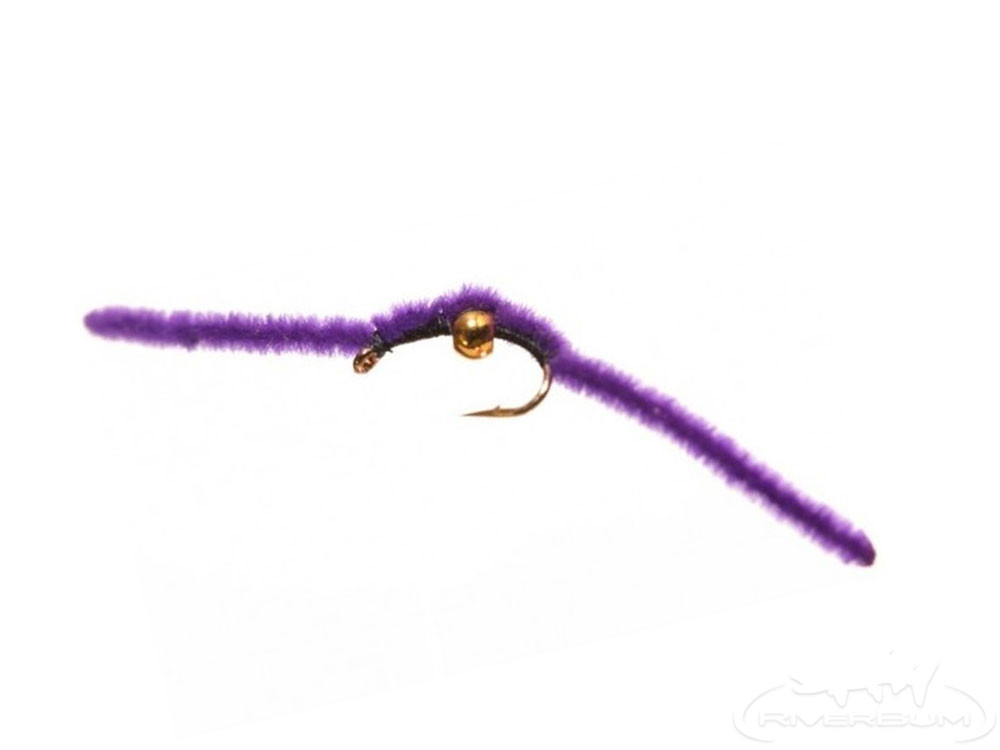San Juan Worm, Bead Head, Purple