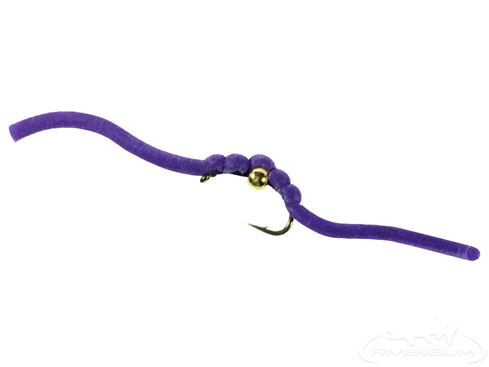 Squirmy Worm Bead Head Purple