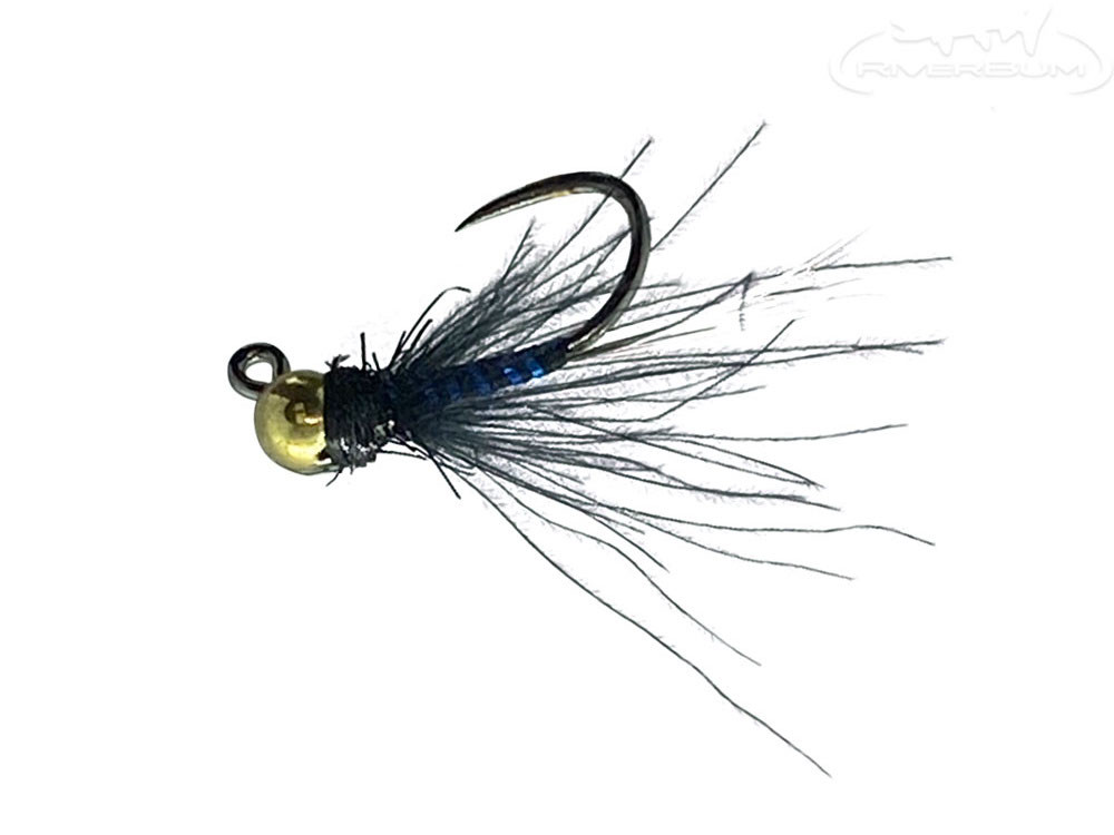 Euro Jig Nymph Black UV Blue