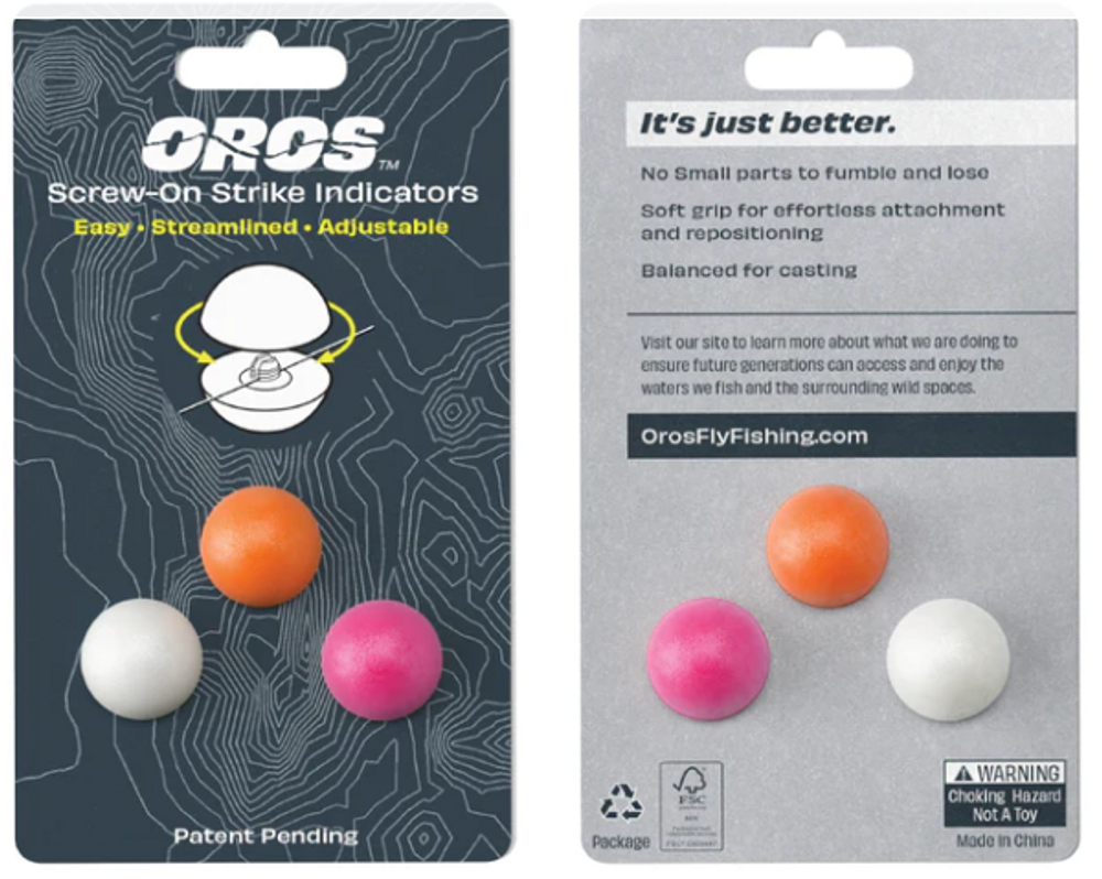 Oros 3-Pack Multi Color Strike Indicators Medium