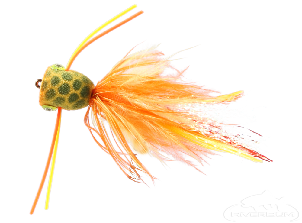 YELLOW Bass / Bream Popper Fly Fishing Flies - Your Choice of Hook Size &  Qty