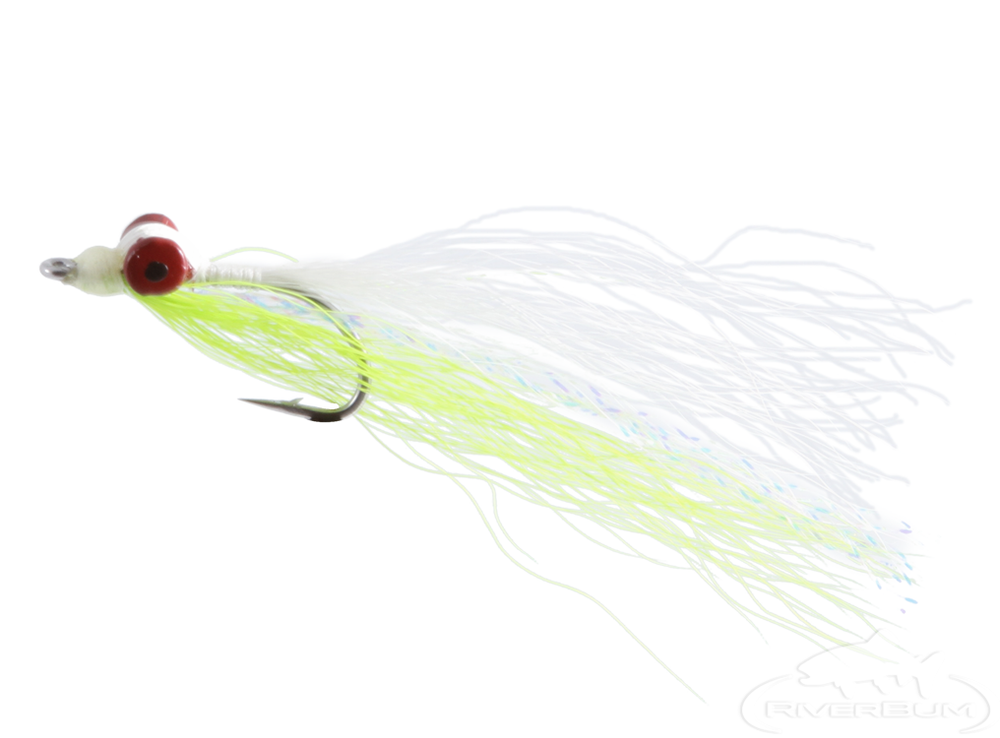 Clouser Deep Minnow, Chartreuse-White - Bass Fly