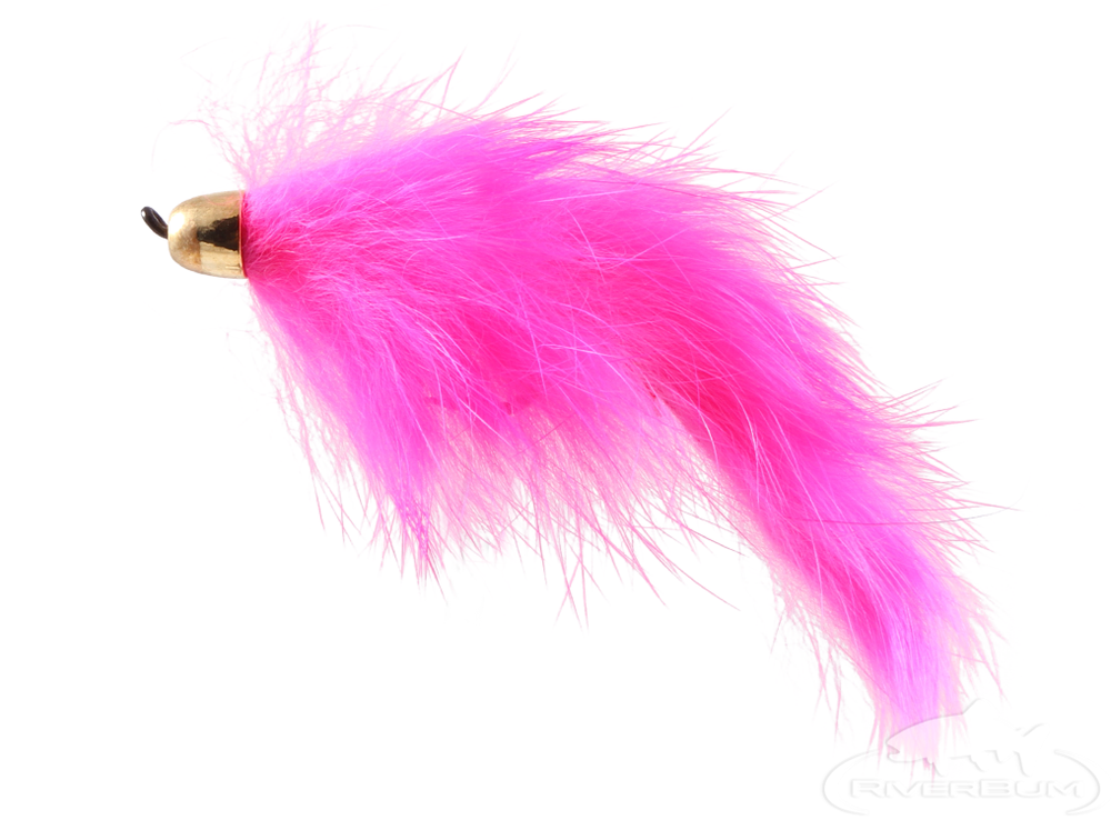 Bunny Leech, Pink, Cone Head, Salmon Hook - Pike & Musky Flies