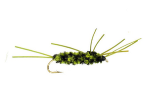Pat's Rubber Leg, Olive/Black