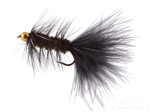 Wooly Bugger, Bead Head, Olive-Black 