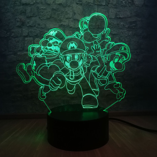 SUPER MARIO BROS X YOSHI LED NIGHT LAMP (MULTI-COLOR OPTIONS)