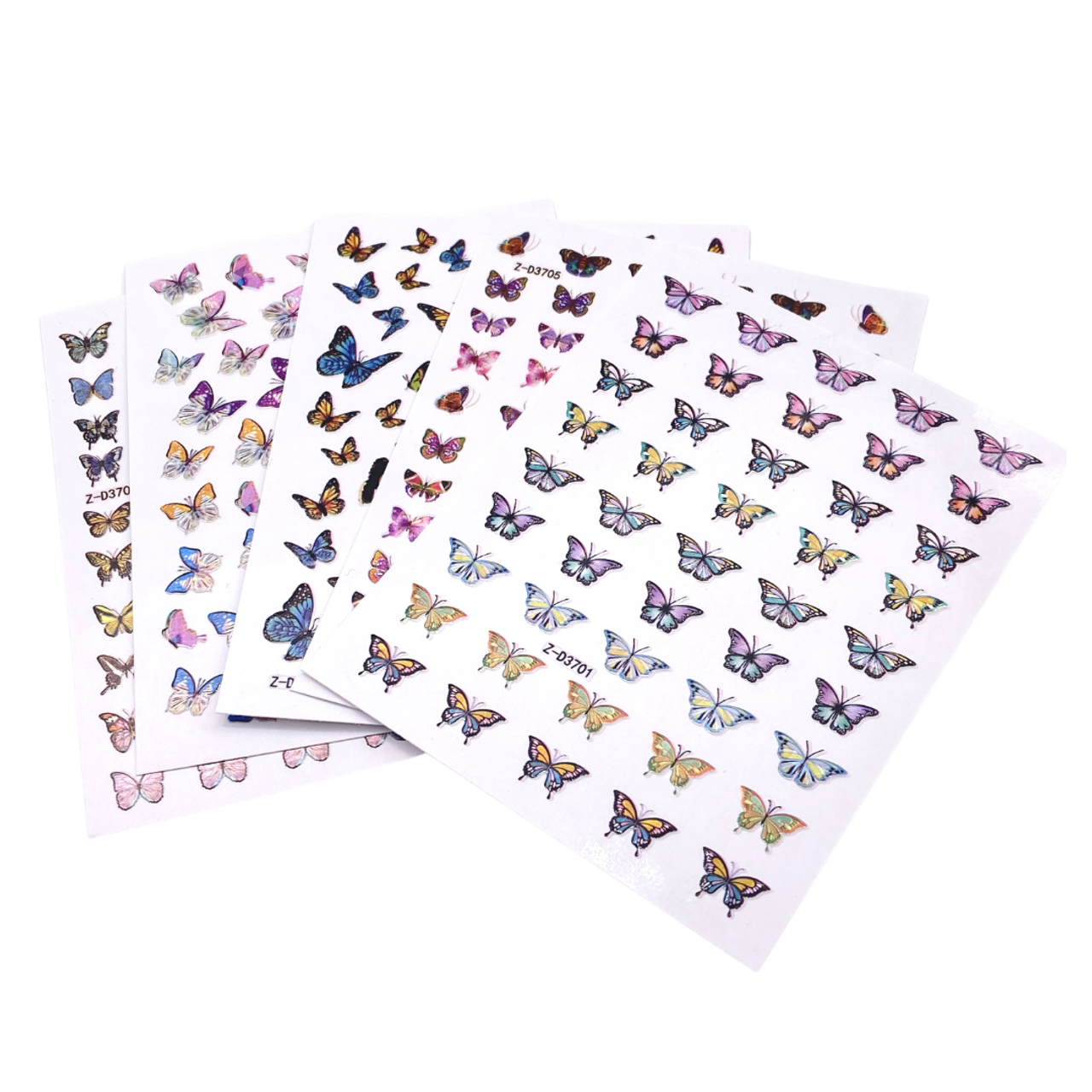 Holographic Butterfly Stickers 5 Pack - NAIL ADDICTS