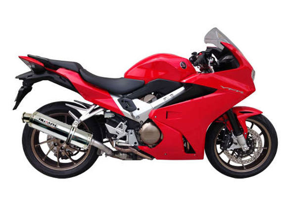 VFR-800F 2014-2018 Musarri Slip On Exhaust - Polished Aluminium - product photo