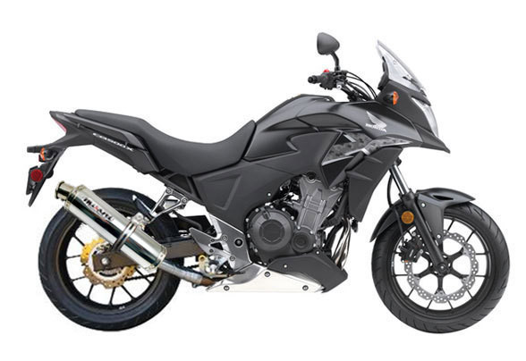 CB-500X 2013-2015 Musarri Slip On Exhaust - Polished Aluminium - product photo