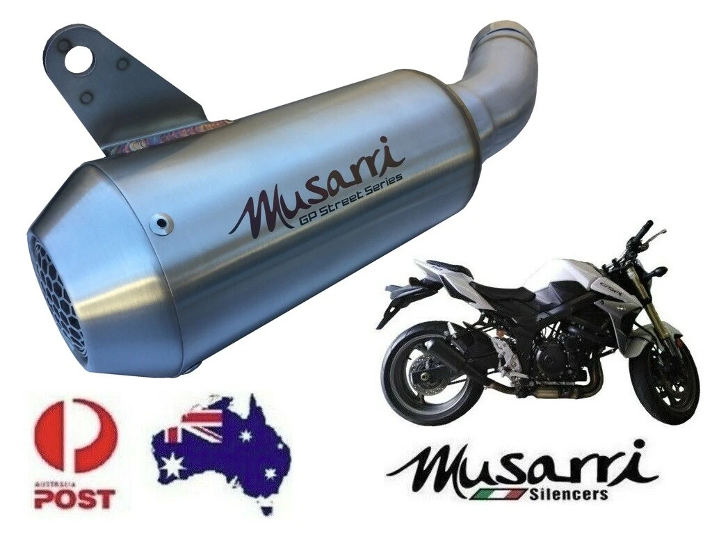 Suzuki GSR750 11-16 /  GSXS750 16-24 - Musarri Street Series GP Slip-on Exhaust - SS - product photo