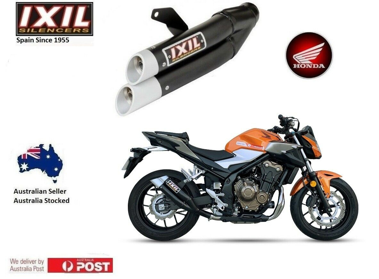 Honda CB 500 F / CB 500 X 2019-2024 IXIL L3X DUAL HYPERLOW XL BLACK (SLIP ON EXHAUST) Honda CB 500 F / CB 500 X 2019-2024 IXIL L3X DUAL HYPERLOW XL BLACK (SLIP ON EXHAUST)