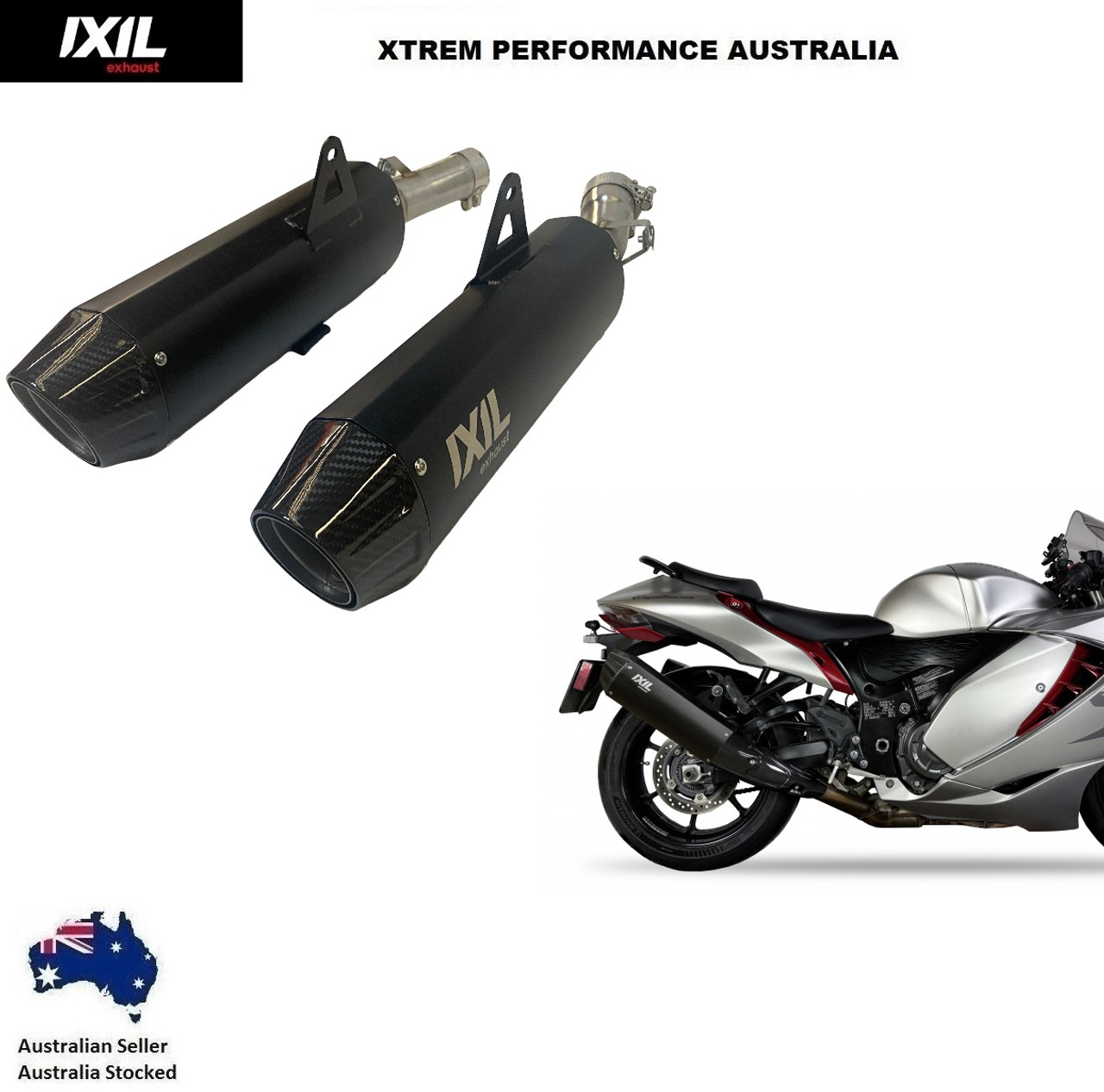 GSX 1300 R HAYABUSA 2021 - 2025  IXIL HEX OVAL DUAL SLIP ON GSX 1300 R HAYABUSA 2021 - 2025  IXIL HEX OVAL DUAL SLIP ON