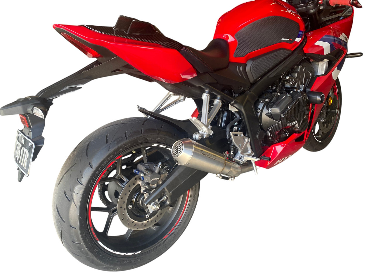 Musarri GPx High Mount exhaust fitted on Honda CBR650R 2024