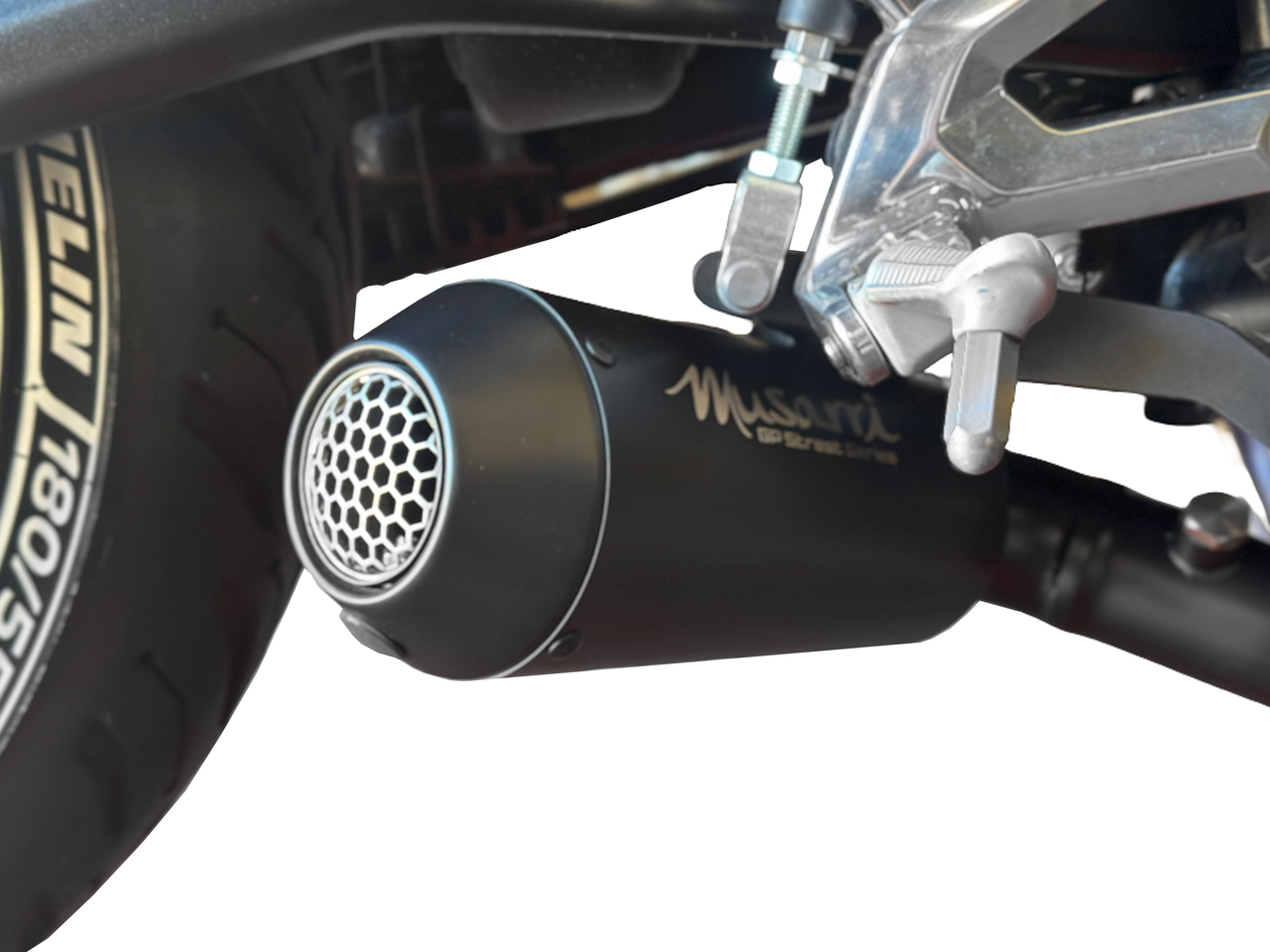Daytona Trident 660  2021-2026. Musarri GP Street Black Full Exhaust