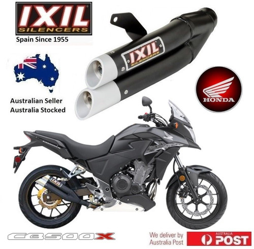 Honda CB 500 X 2017-2018 Slip on Exhaust IXIL L3X BLACK Dual outlet Exhaust - product photo 1