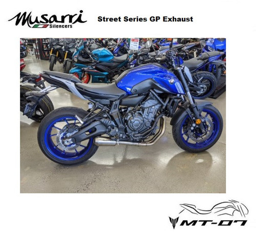 MT 07 2021 - 2024  Musarri Street Series GP Full System Exhaust - Stainless MT 07 2021 - 2024  Musarri Street Series GP Full System Exhaust - Stainless