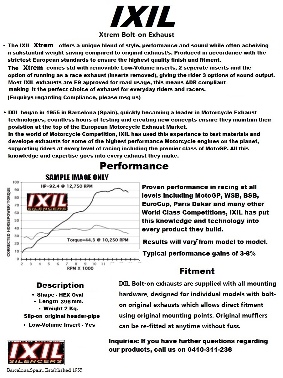 CFMOTO 1000MT-X 1000 MTX 2026 -  IXIL Rally Slip-On Performance Exhaust - product detail