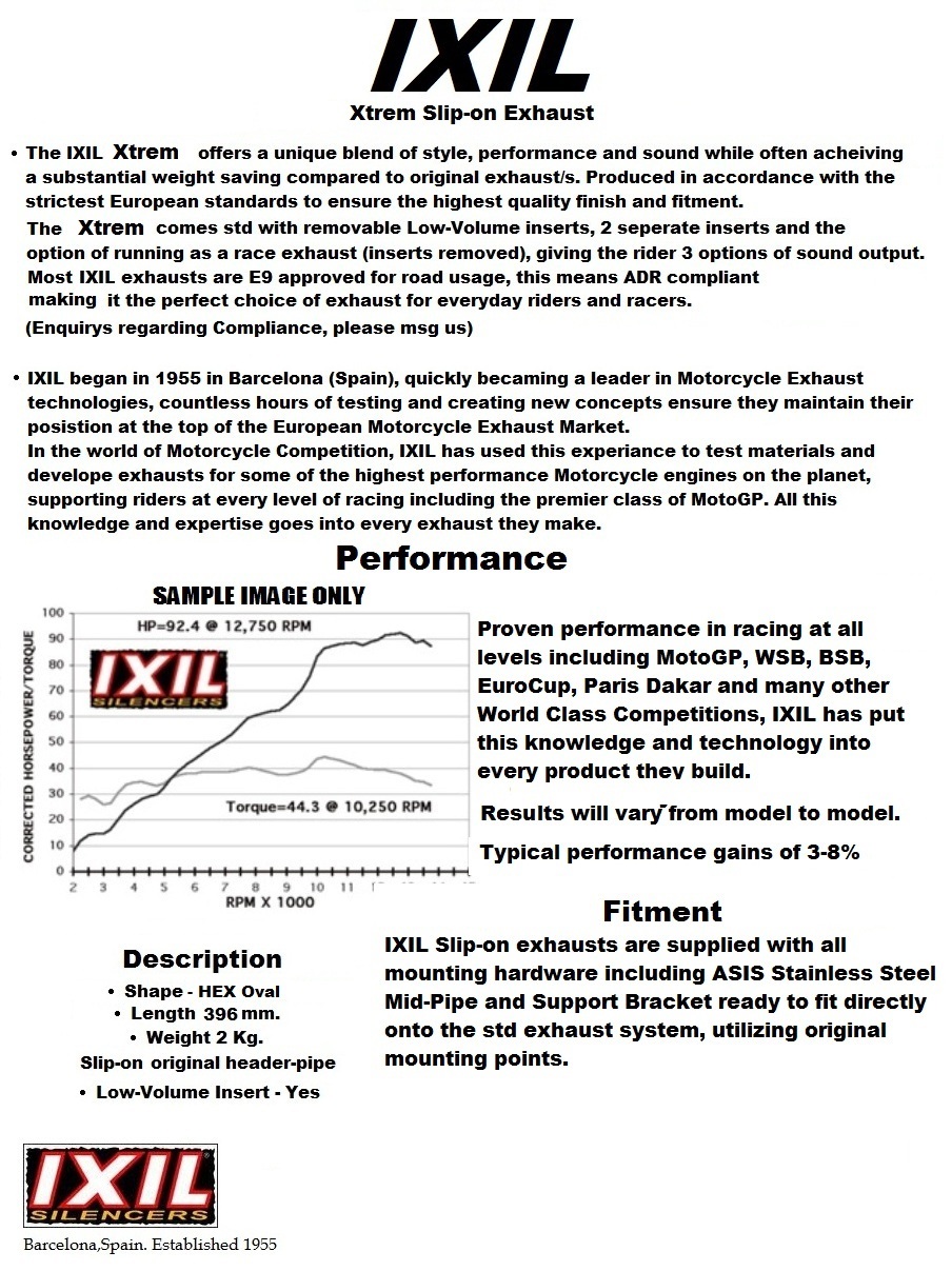 Suzuki GSX600F / GSX750F 1998-2005 IXIL Xtrem Stainless HEXOVAL Slip-on Exhaust - description image