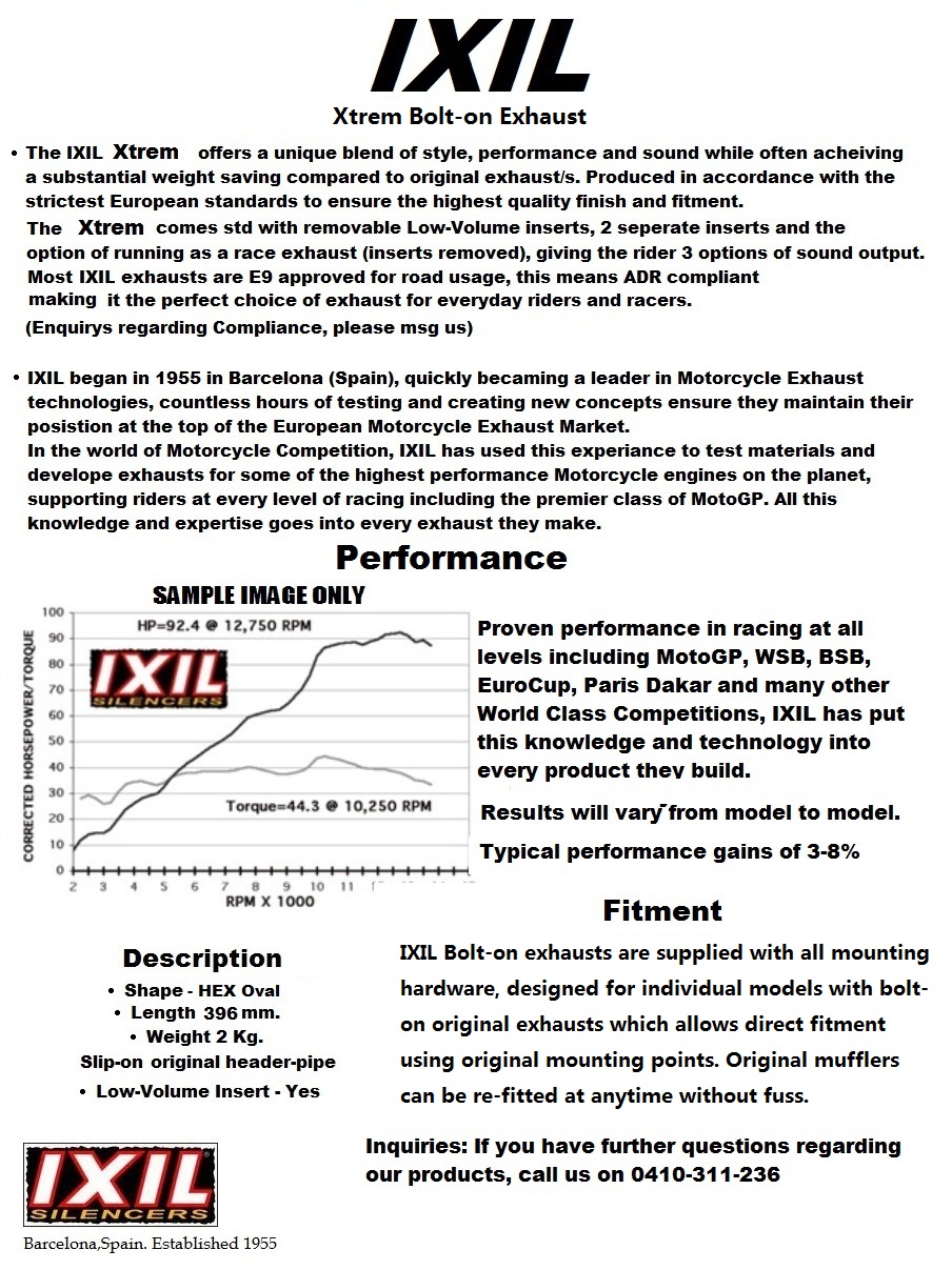 Suzuki GSX-R1000 2001-2004 IXIL Xtrem Stainless HEXOVAL Bolt-on Exhaust - description image