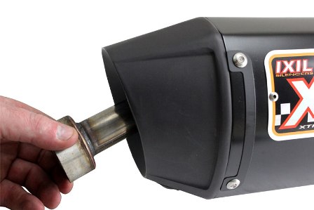 Suzuki GSX600F / GSX750F 1998-2005 IXIL Xtrem Stainless HEXOVAL Slip-on Exhaust - description image