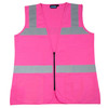 61909 ERB S721 Non ANSI Ladies Fitted Tricot Hi Viz Pink S Safety Apparel - Aware Wear & Hi Viz Ts