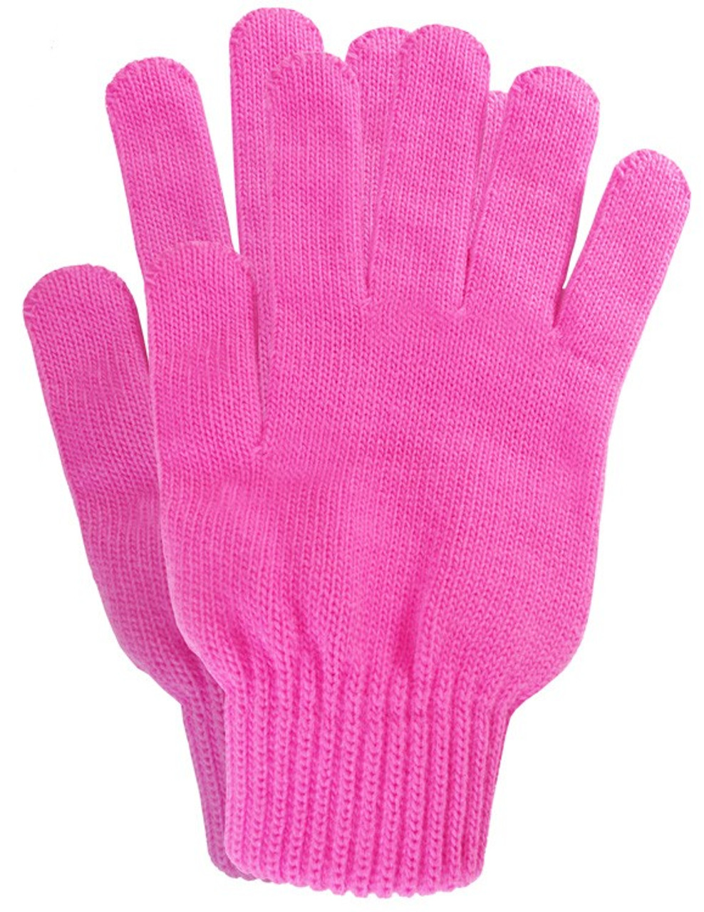 ladies pink wool gloves