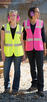womens pink safety  vests-clothes