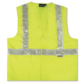 14532 ERB S17 Class 2 Woven Oxford Hi Viz Lime X-Large Safety Apparel - Aware Wear & Hi Viz Ts