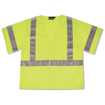 14552 ERB S662 Class 3 Mesh Hi Viz Lime X-Large Safety Apparel - Aware Wear & Hi Viz Ts