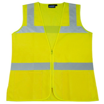 61916 ERB S720 Class 2 Ladies Fitted Tricot Lime M Safety Apparel - Aware Wear & Hi Viz Ts