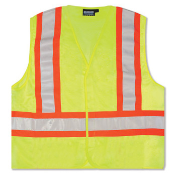 14607 ERB S382P Class 2 Mesh Hi Viz Lime Contrasting Trim X-Large Safety Apparel - Aware Wear & Hi Viz Ts