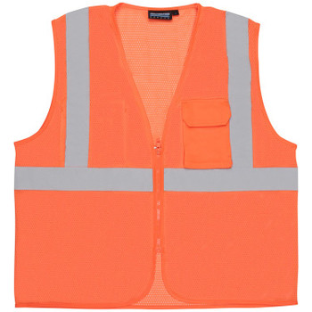 61882 ERB S169 Class 2 Mesh Hi Viz Orange XL Safety Apparel - Aware Wear & Hi Viz Ts