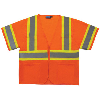 62146 ERB S683P Mesh Contrasting Trim Hi Viz Orange 2X Safety Apparel - Aware Wear & Hi Viz Ts