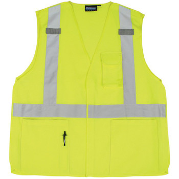 61376 ERB S360 Class 2 Woven Oxford Break-Away Hi Viz Lime Large Safety Apparel - Aware Wear & Hi Viz Ts