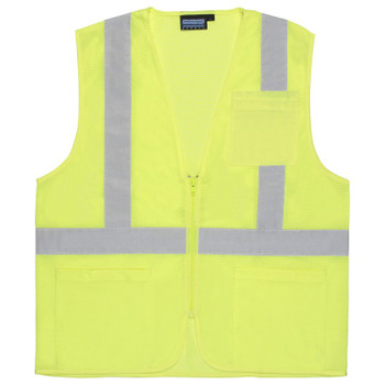 61648 ERB S363P Class 2 Economy Hi Viz Lime Large Safety Apparel - Aware Wear & Hi Viz Ts