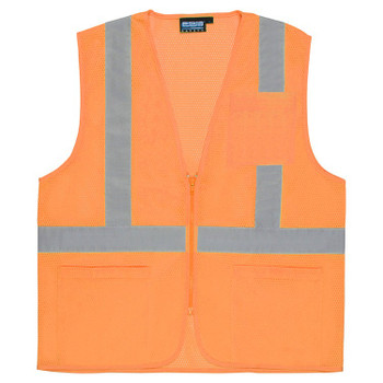 61661 ERB S363P Class 2 Economy Hi Viz Orange 2X Safety Apparel - Aware Wear & Hi Viz Ts