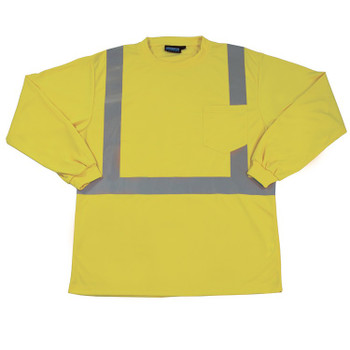 64001 ERB 9007S Class 2 Birdseye Mesh T-shirt Hi Viz Lime MD Safety Apparel - Aware Wear & Hi Viz Ts