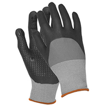 21230 ERB N300 Gray Nylon Nitrile Dots XL Gloves