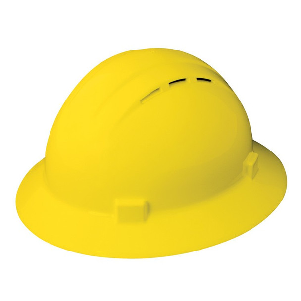 19432 ERB Americana Full Brim Vent Mega Ratchet Yellow hard hats