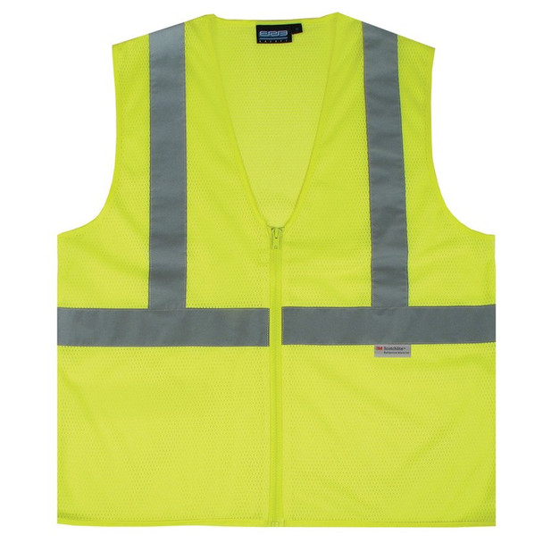 14625 ERB S15Z Class 2 Mesh Hi Viz Lime Medium Safety Apparel - Aware Wear & Hi Viz Ts