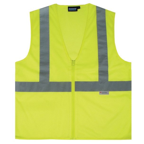 14627 ERB S15Z Class 2 Mesh Hi Viz Lime X-Large Safety Apparel - Aware Wear & Hi Viz Ts