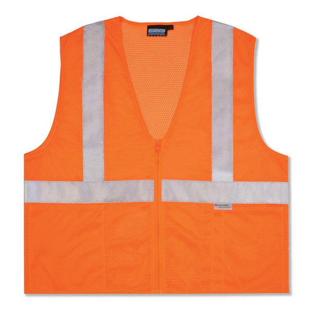 14634 ERB S15Z Class 2 Mesh Hi Viz Orange Large Safety Apparel - Aware Wear & Hi Viz Ts