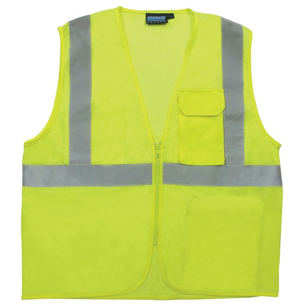 61877 ERB S169 Class 2 Mesh Hi Viz Lime 3X Safety Apparel - Aware Wear & Hi Viz Ts