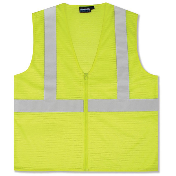 61447 ERB S363 Class 2 Mesh Economy Hi Viz Lime X-Large Safety Apparel - Aware Wear & Hi Viz Ts