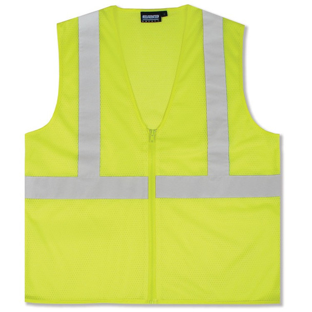 61448 ERB S363 Class 2 Mesh Economy Hi Viz Lime 2X Safety Apparel - Aware Wear & Hi Viz Ts